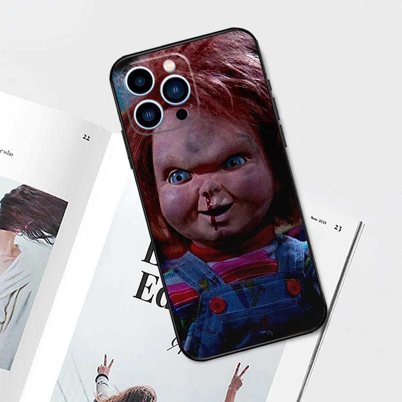 Chucky Doll Horror Movie Case For iPhone 17 Pro Max 14 13 12 11 15 16 Pro Max mini 15 Plus 16e 17 Air Phone Cover