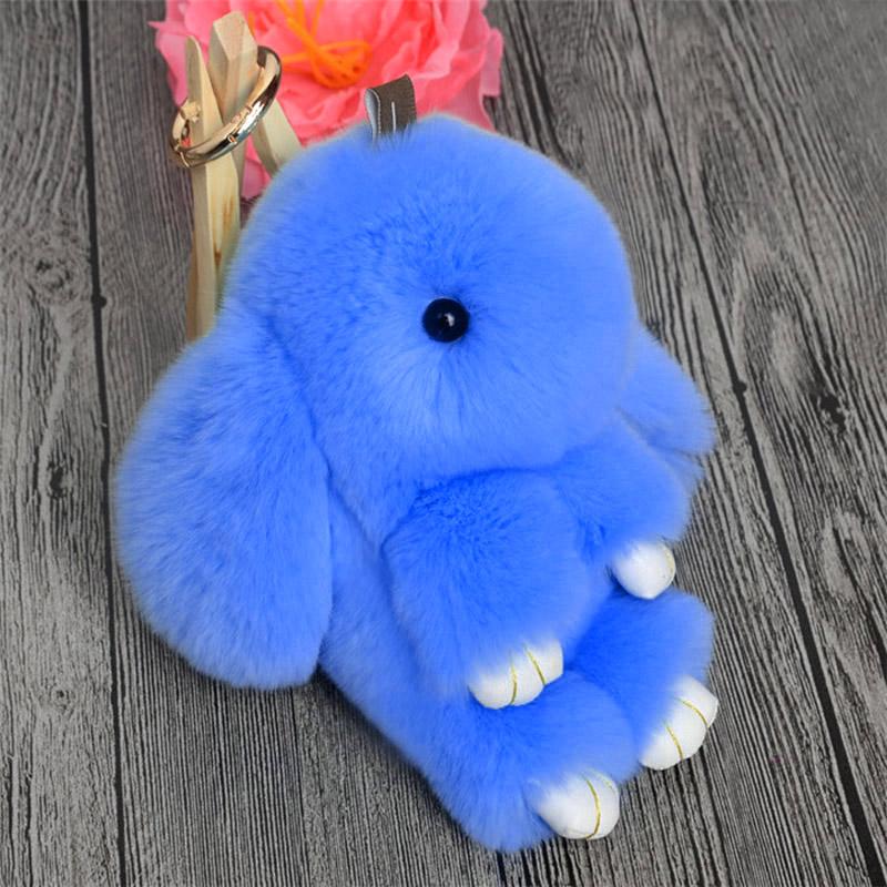 Cute Natural Rabbit Fur Pom Bunny Women Fluffy Rabbits On Bag Car Trinket Jewelry Wedding Party Toy Gift Bag Charm
