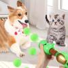 Plastic Interactive Cat Toy Ball Pea Shape Kitten Toys Launcher Pea Aerodynamic Launcher  Cats