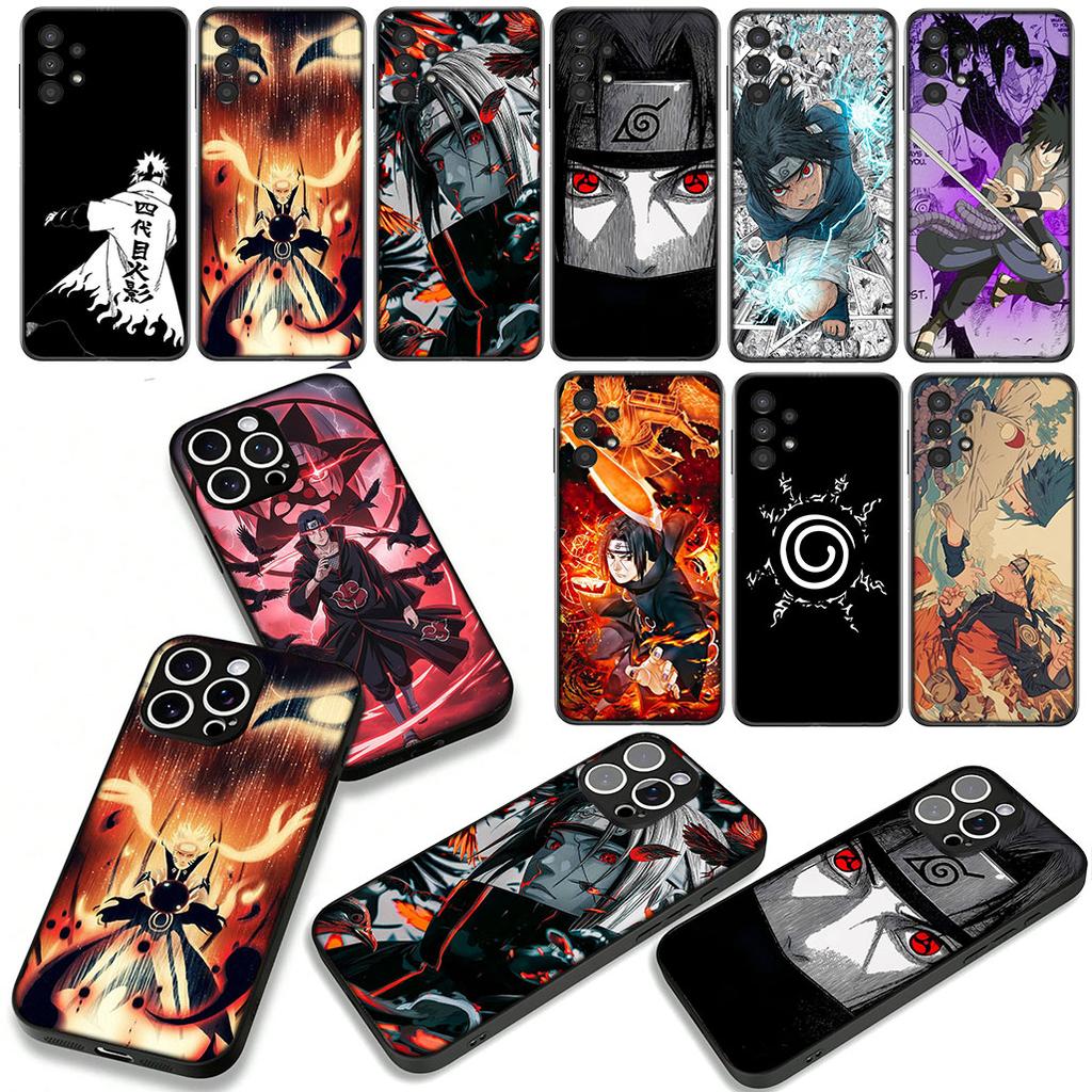 for Motorola Moto G54 G05 G24 G45 G55 G75 G85 G15 G57 G86 Power Edge 50 30 Ultra Fusion neo Pro Case Narutos Sasuke Uchiha Anime