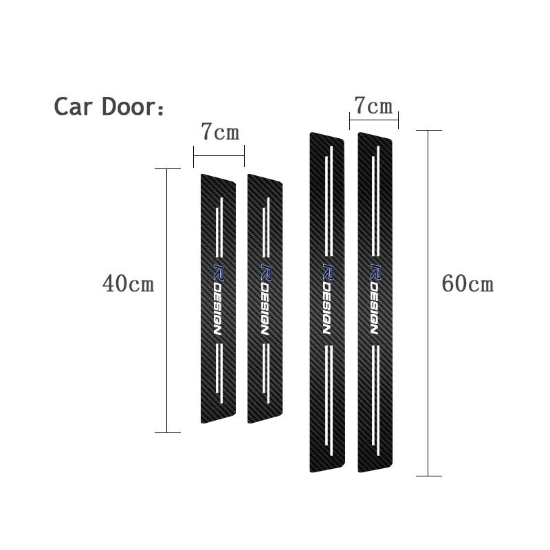 Car Threshold Stickers For Volvo V60 V40 XC90 S60 C30 XC60 V70 S90 Olestar Carbon Fibre Car Trunk Decorative Sticker Car Styling