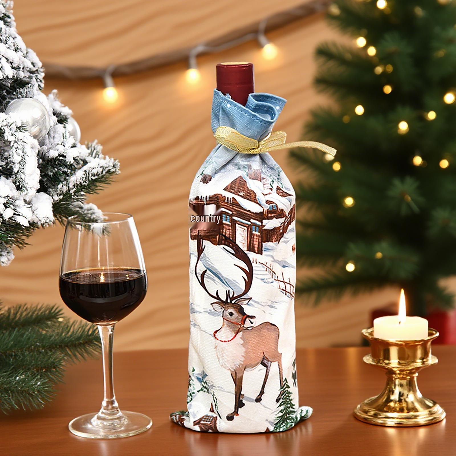 

Джинмингуань Рождественский Дед Мороз Мультяшный Декор Рукав для Винной Бутылки