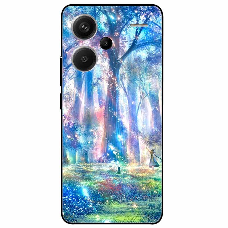 For Redmi Note 13 Pro Plus 5G Pro+ Case Soft Black Painted Cats TPU Funda For Xiaomi Redmi Note 13 Pro 5G Note13 Silicone Cover