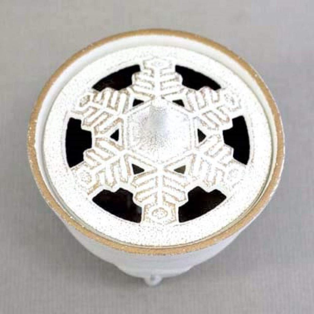 Iwachu Incense Burner Snow Color Body Size X H9 29214 Design Accessories Nanbu Ironware Gold/Hemp (cm) 8.5