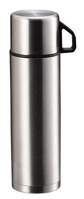 Pearl Metal Water Bottle 500ml Double Stainless Steel Bottle Style Basic Silver H-6826