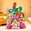 S Smile E P PrecureS Cute Anime Blanket Soft Throw Blanket for Home Bedroom Bed Sofa Picnic Travel Office RestCover Blanket Gift