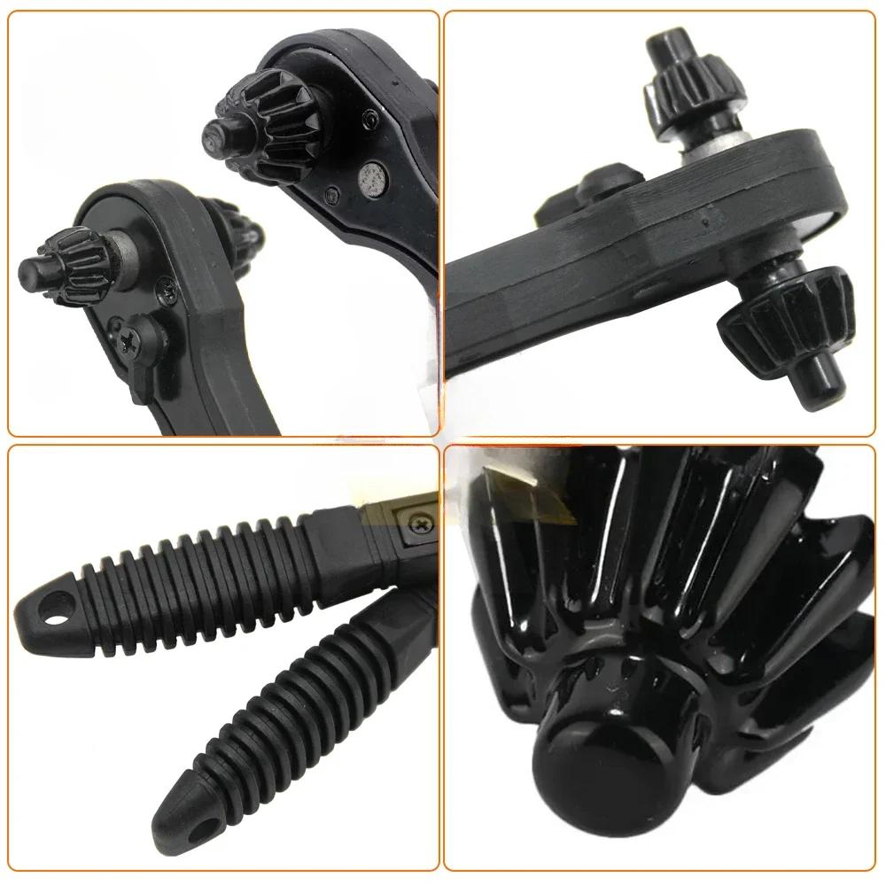 1pc Electric Drill Special Chuck Key Wrench Labor-saving 2-in-1 Ratchet Quick Disassembly Three-jaw Key Handgun Drill Accessorie