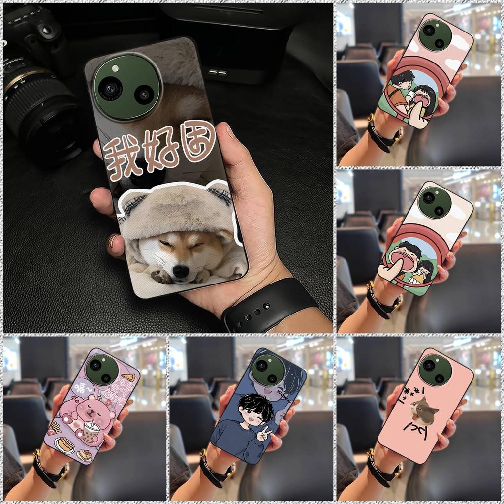 Couple Anti-dust Phone Case For Sharp Aquos R9/SH-51E Anti-knock Silicone Protective Durable Dirt-resistant TPU Graffiti