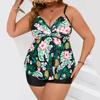 Women's Two-Piece Bikini Set Large Size Skirt Split Swimsuit