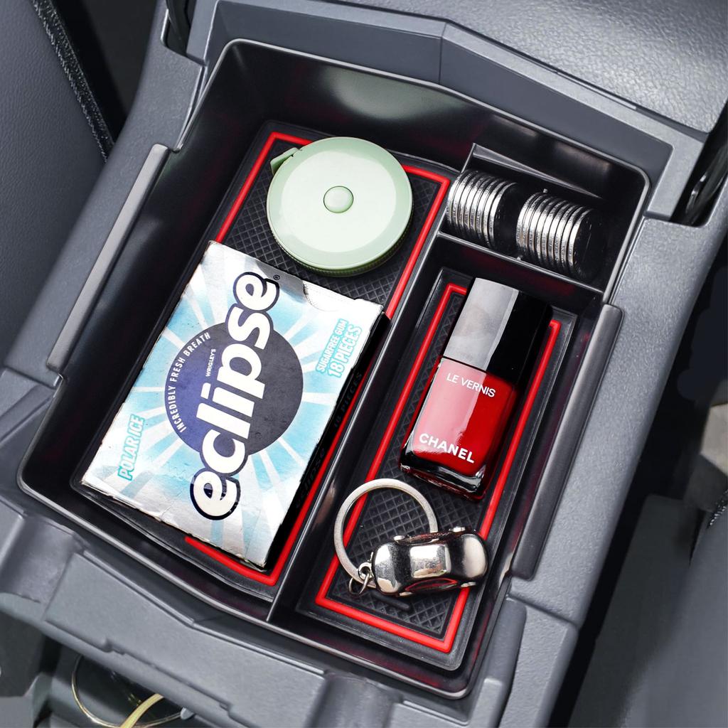 HGWEI For 2025 Subaru Forester Center Console Storage Box Tray Armrest Storage Organizer Secondary Interior Car Box Accessories