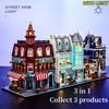 Non-Toxic European Street Scene Architecture Creative 3D Micro Building Blocks Coffee Shop Market Store Adult Kid Christmasgift