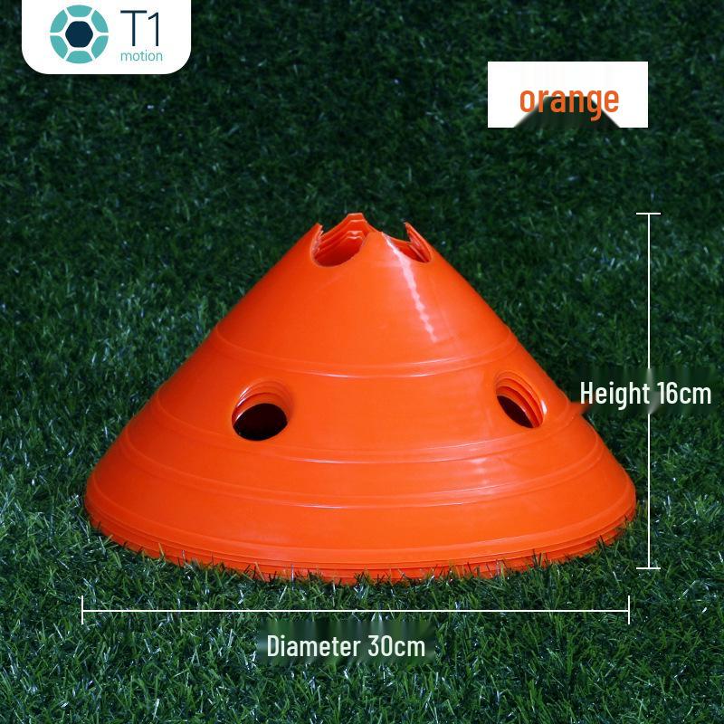 Football Training Disc with Enlarged Logo and Cone Holes - Small Hurdle Marker