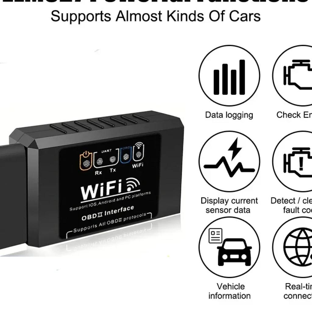 Popular ELM327 WiFi OBD2 Code Reader Scanner V1.5 Car Diagnostic Tools Car Fault Detector For Android/IOS/PC