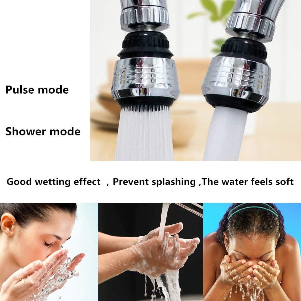 Kitchen Faucet Aerator Extender Sink Basin Tap 360 Degrees Swivel Splash-Proof Nozzle