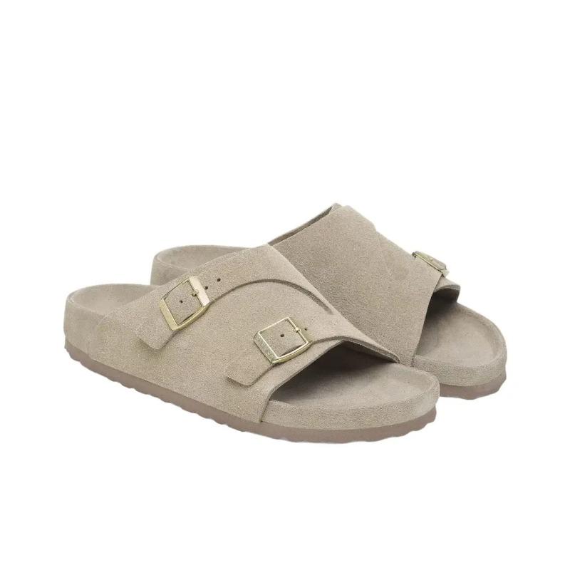 Birkenstock Zürich Unisex Lightweight Retro EVA Wear-resistant Slide Sandals Taupe Wide Fit 1029960 41