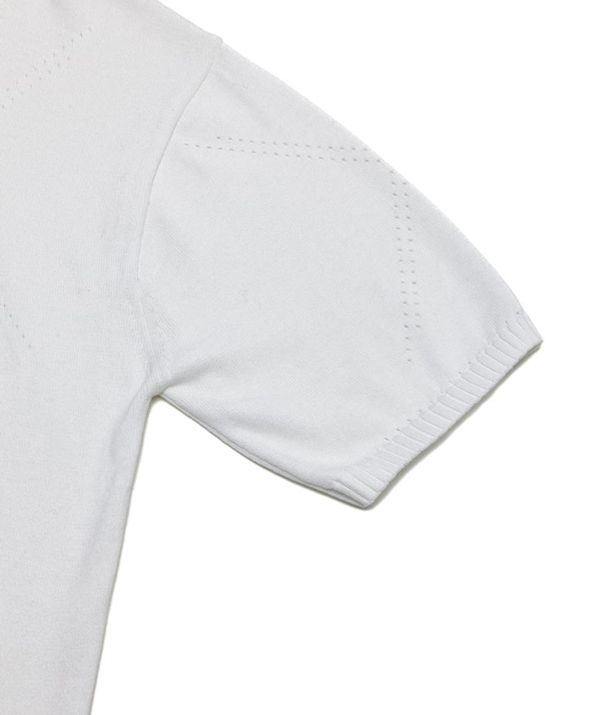 YOUTH H/S Knit Collar T-Shirt - White
