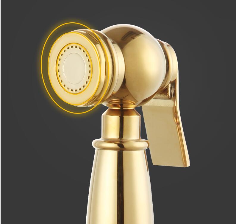 Bidet-Armatur-Set Gold Wandmontage Badezimmer Bidet-Armatur Hochdruck Bidet-Pistole Messing Gold Mit Goldener Sanitärschlauch