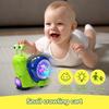 Glowing & Music-Playing Crawling Snail Toy, Auto-Sensing Interactive Musical Toy for Toddlers – Green