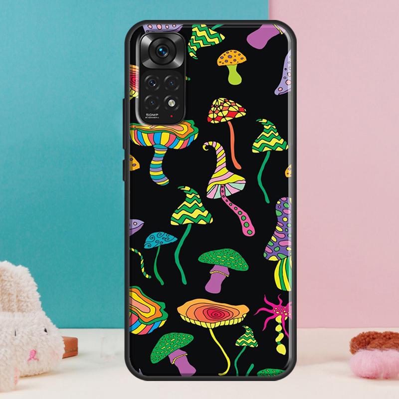 Psychedelische Pilze Florals Hülle Für Xiaomi Redmi Note 13 Pro 14 12 11 9 10 9S 10S 11S 12S Redmi 14C 13C 10C 12C Cover
