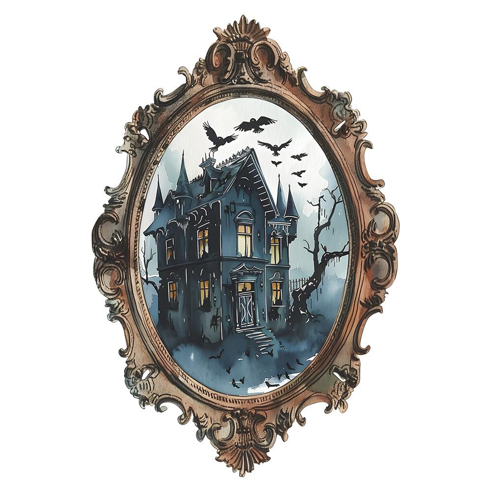 Simulation Castle Mirror Bedroom Living Room Home Decoration Wall Stickers Self-adhesive