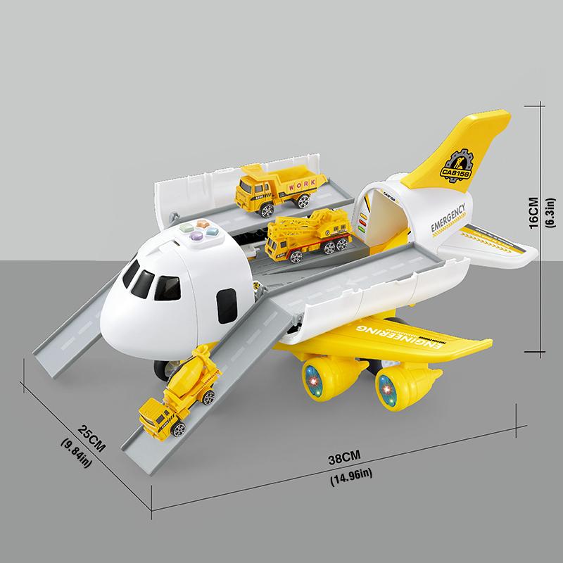 Children's Airplane Car Model Toys Inertial Model Simulation Planes Multifunctional Passenger Plane Toys Gifts for Kids Boys