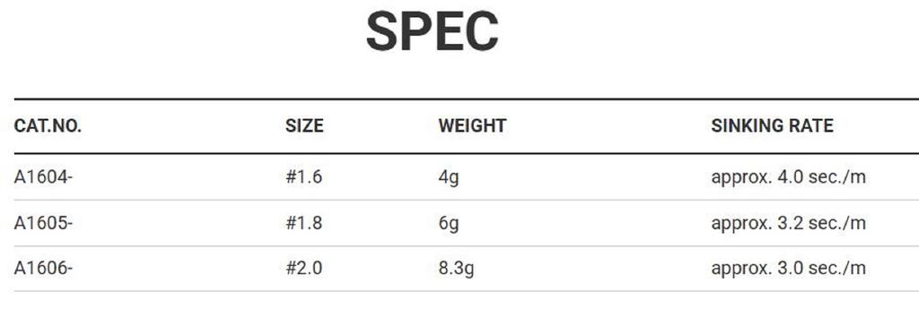 Yo Zuri Egi Aurie-Q RS Squid Jig Sinking Lure Size 1.8 A1605-SLPE (2094)