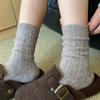 Thickened Socks Wool Socks Thick Needle Solid Color Twist Medium Tube Socks Socks Thermal Stockings Stacking Socks
