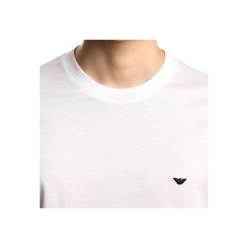 Emporio Armani Lycra Blend Knitted 3D Embroidered Crew Neck Short Sleeve T-Shirt Men tops EM004592-AF13747-U0003