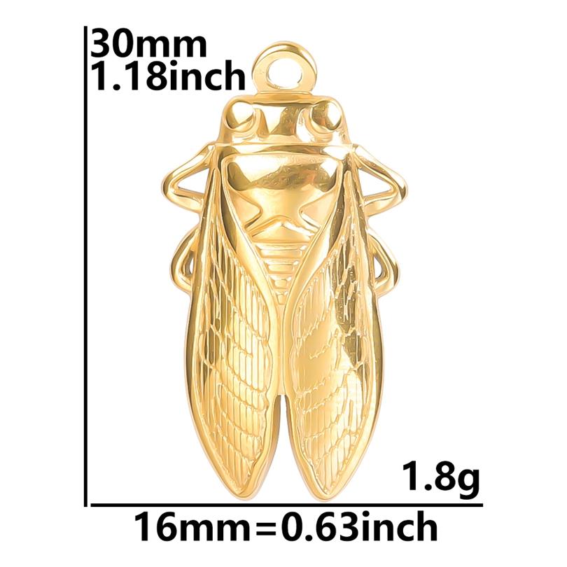 5pcs/Lot Gold Color Animal Butterfly Charm Ojo Turco Stainless Steel Charms For Jewelry Making Supplies Skull Head Star Moon Eye