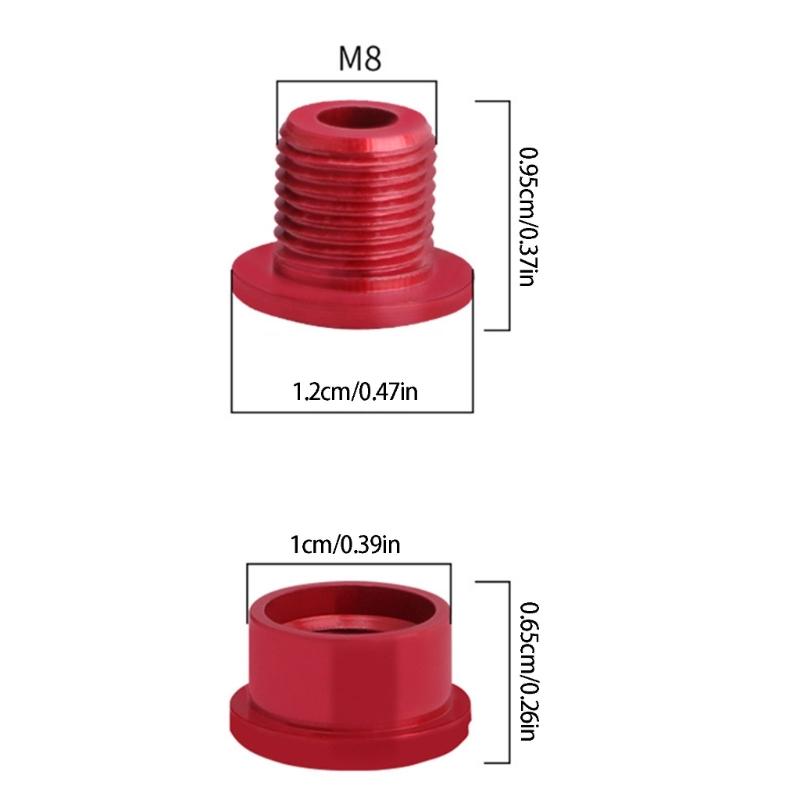 5pcs Aluminum Alloy Chainring Bolts Single Chainwheel Bolts Nut Single Speed Chainwheel Screws for Road, Mountain Bike
