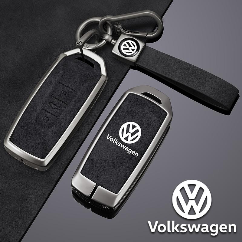T26 Zinklegierung Leder Auto Schlüsselanhänger Hülle Für VW Volkswagen Touareg EL 2018 2019 2020 2021 2019-2023 Keyless Schlüsselanhänger Zubehör