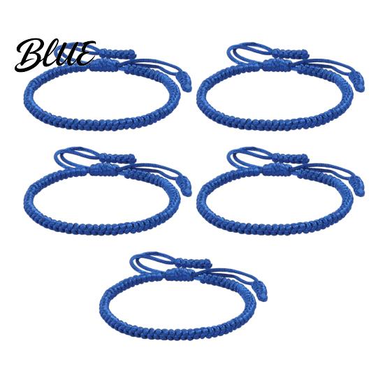Layered Bracelet Set 1/2/5/8/10Pcs Blue Woven Bracelets Adjustable Size Handmade