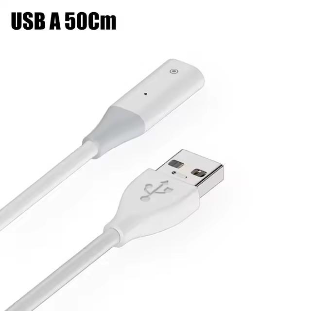 Stylus Charger Wire USB A/Type-C Charging Line Male To Female Extension with Indicator Light for Apple Pencil Generation 1