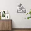Metal Wall Art Minimalist Portrait Easy Hang Living Room Bedroom Decor