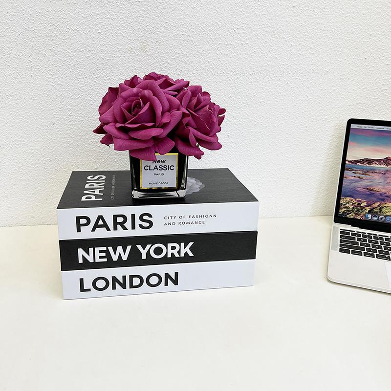 City Fake Books For Decoration Coffee Table Modern Home Decoration Books Simplicity Display Book Paris London  York