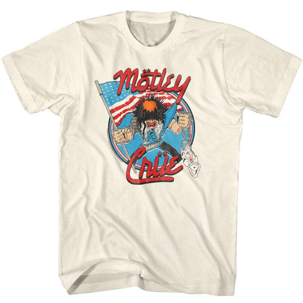 Motley Crue Allister Fiend American Flag Men T Shirt Metal Music Merch L
