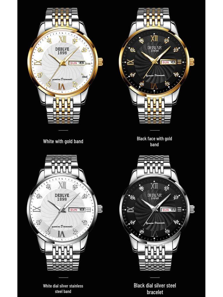 Men's High-End Waterproof Luminous Watch with Automatic Movement and Calendar