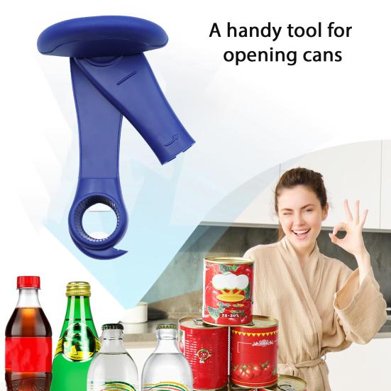 Can Opener Multi-Function Can And Bottle Opener Ergonomic Handle Kitchen Tools for Camping Travel Use