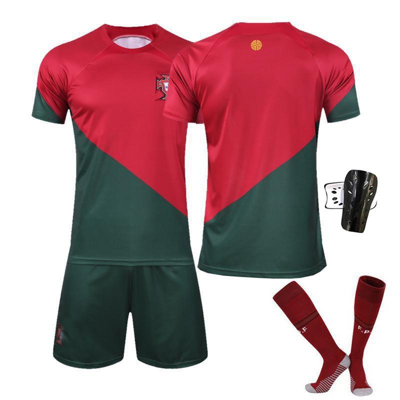 2223 Portugal Home 7 Away C Ronaldo Football Uniform National Team Short-sleeved World Cup Set