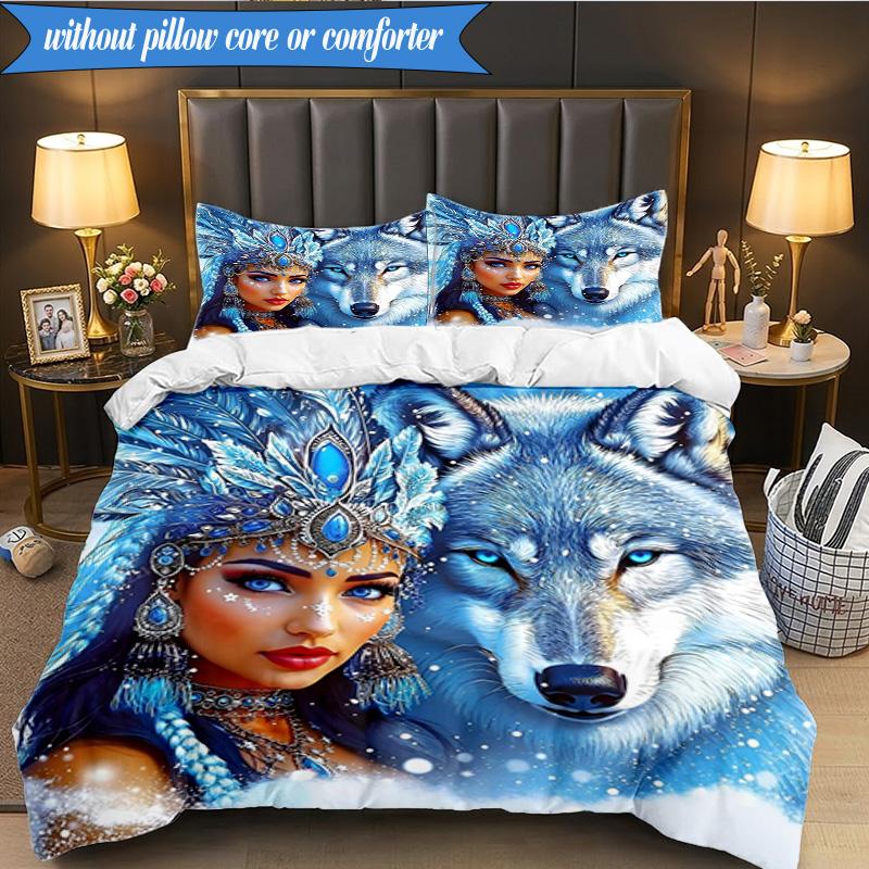 3PCS Dragon Queen's Majesty Bedding Set,Including 1pc Duvet Cover And 2pcs Pillowcases Perfect for Bedroom, Dormitory, Fan Christmas gift