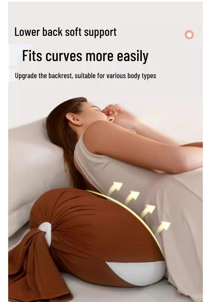U-Shaped Lumbar & Belly Support Pregnancy Pillow for Side Sleeping