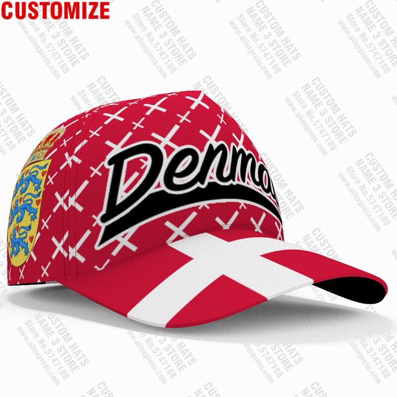 Denmark Baseball Cap Custom Name Number Team Logo Dk Hats Dnk Country Travel Danish Kingdom Nation Danmark Flag Po Headgear Adjustable