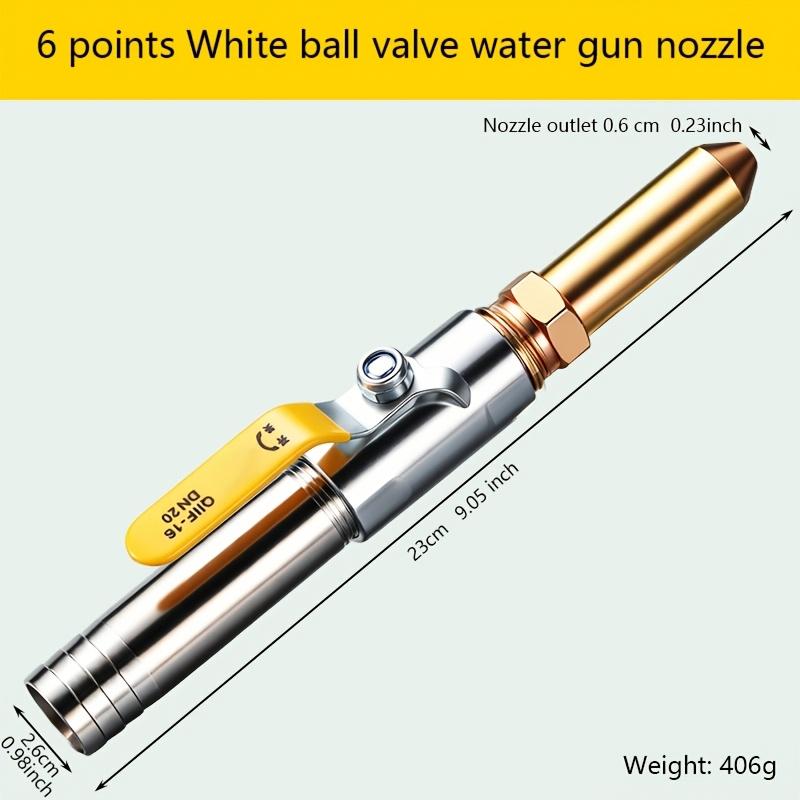 Multi Functional High-pressure Brass Water Gun Nozzle Direct Spray High-pressure Water for Car Washing and Watering