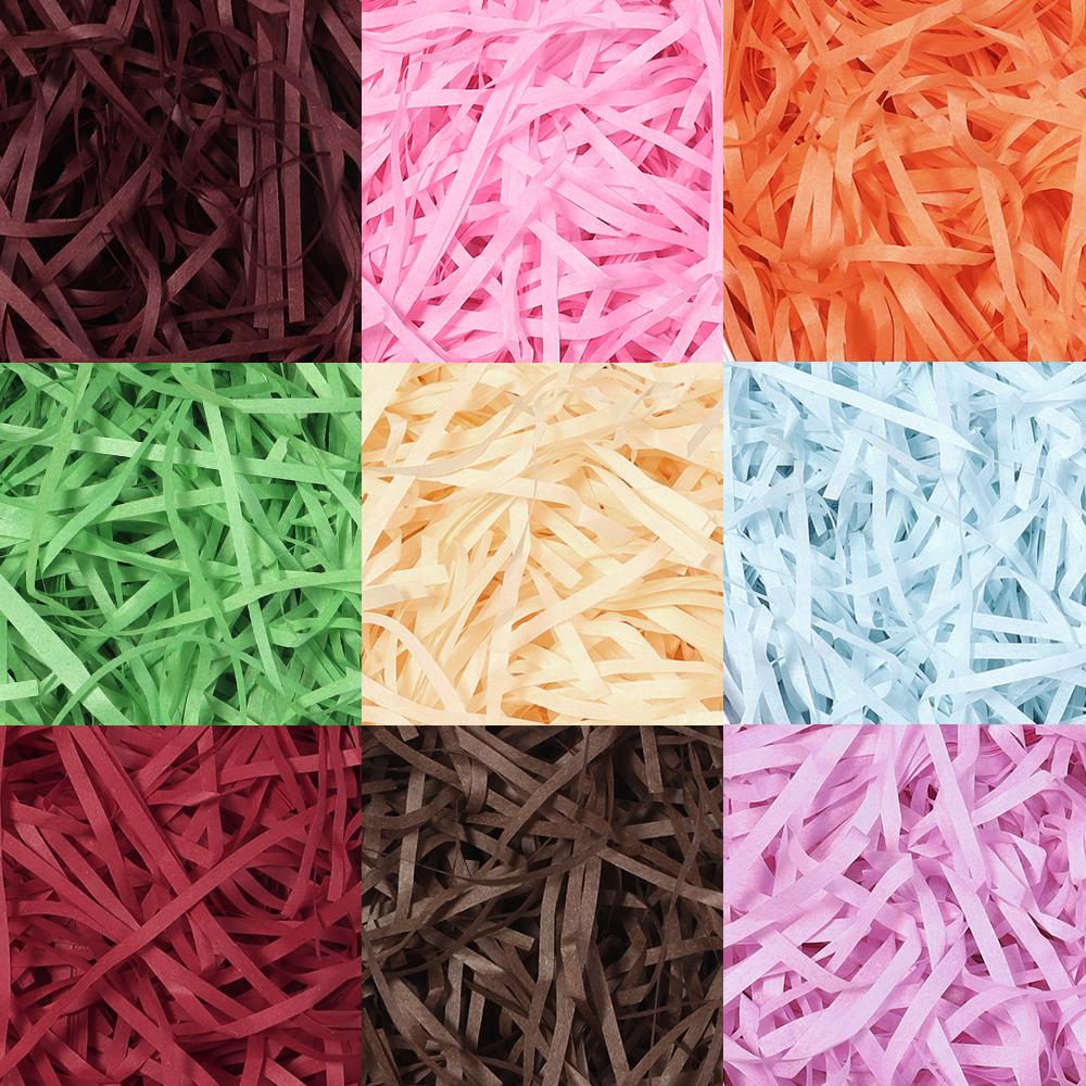 100g/bag Colorful Shredded Crinkle Lafite Grass Paper Raffia Filler DIY Gift Box Packing Filling Party Wedding Christmas Decor