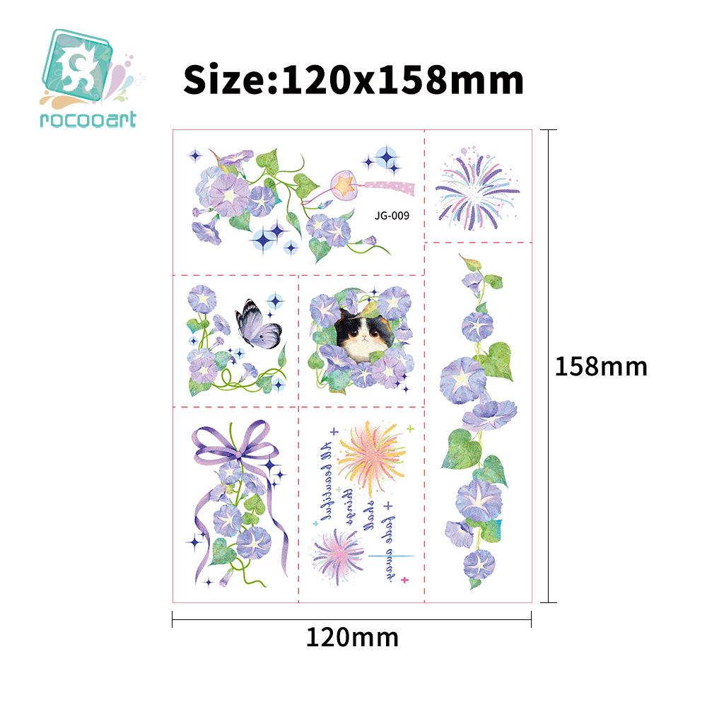 Rikalong Waterproof Cartoon Glitter Tattoo Stickers - Dreamy Gradient Face Designs