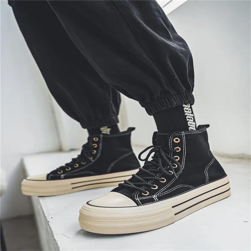 Fashion Classic Fashion Skateboarding Shoes for Men Women Comfy Suede Leather High Top Sneakers Men Height-increasing Platform Sneakers
