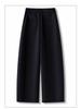 Women's Spring 2026 Nine-Tenth Length Curved Leg Wide-Leg Pants - Loose, Petite, Straight-Leg Suit Style