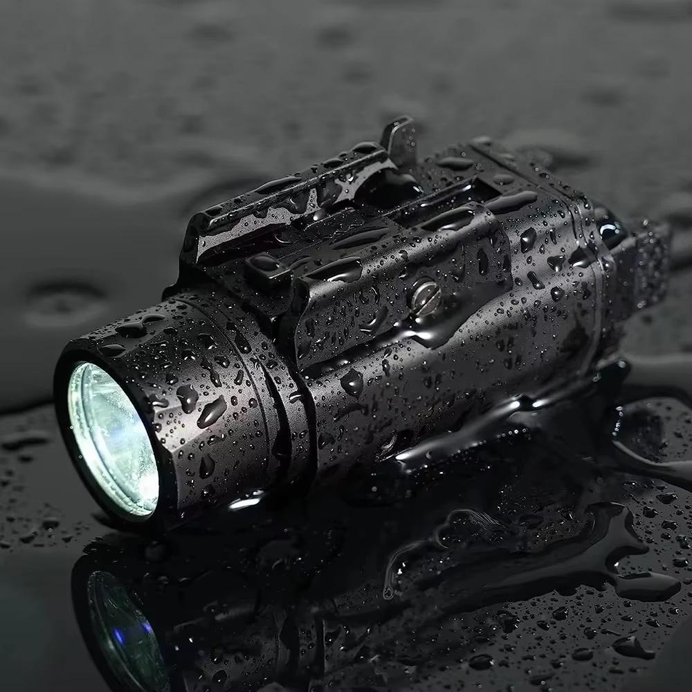 Richfire 1600 Lumens Pistol Gun Light Magnetic Rechargeable LED Strobe Lamp Compact Tactical LED Flashlight for 1913/GL Rail