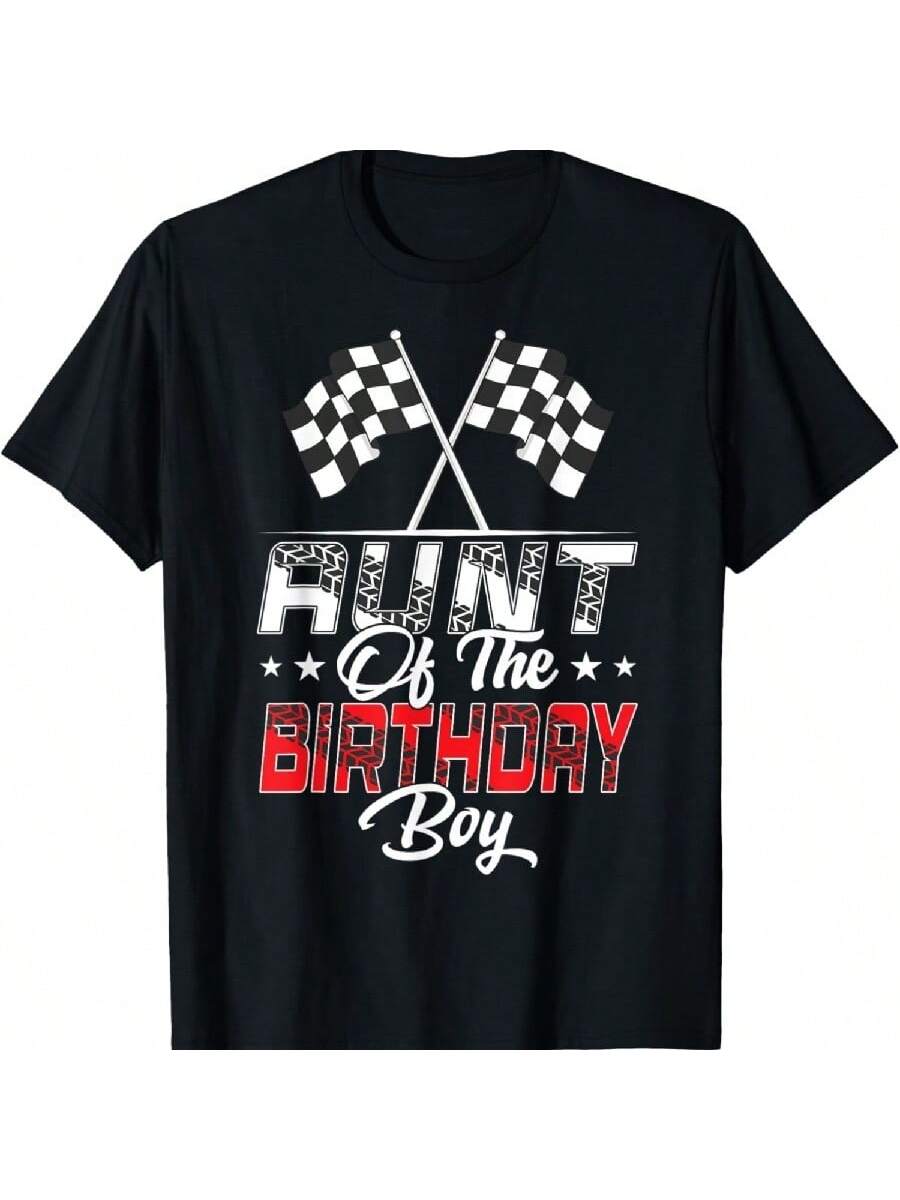 Race Car Aunt Of The Birthday Boy Racing Family Pit Crew T-Shirt S