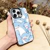 Shark Cute Phone Case For iPhone 17,16,15,14,13,12,11 Plus,Pro Max,XS,Colorful Silver Phone case Funda Cover